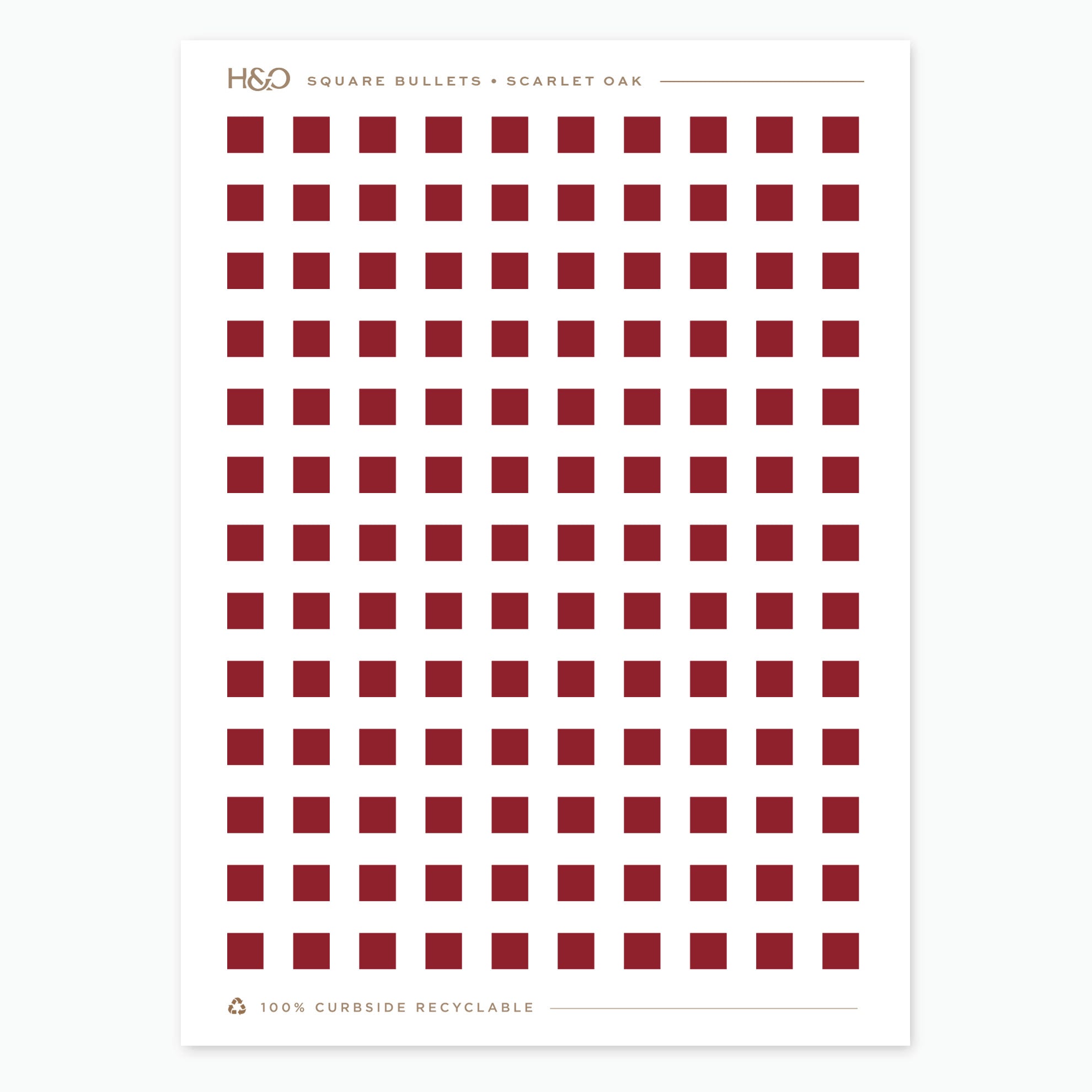 Square Bullet Stickers
