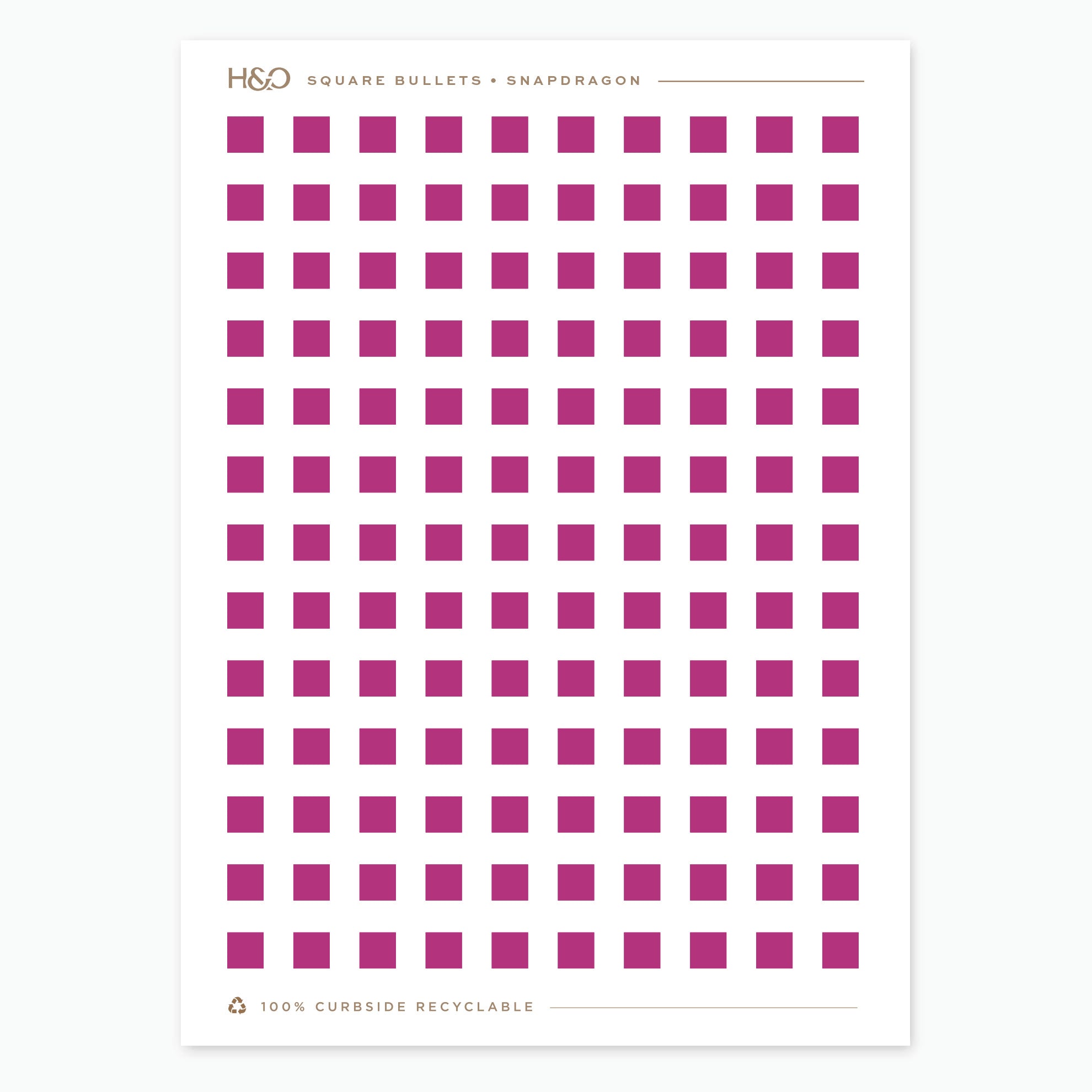 Square Bullet Stickers
