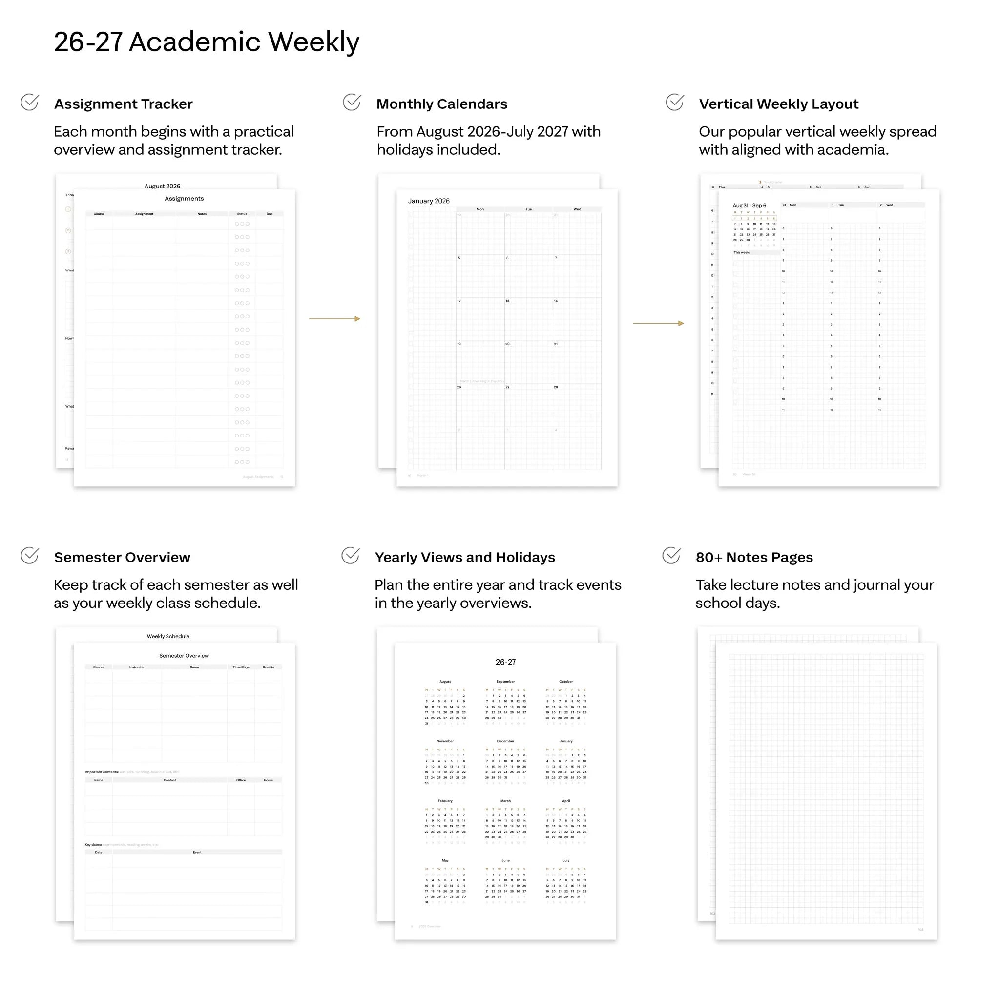 Imperfect 26-27 Academic Planner (Cloth Flex, A5, Archivist 70gsm) - product specifications on 70gsm paper
