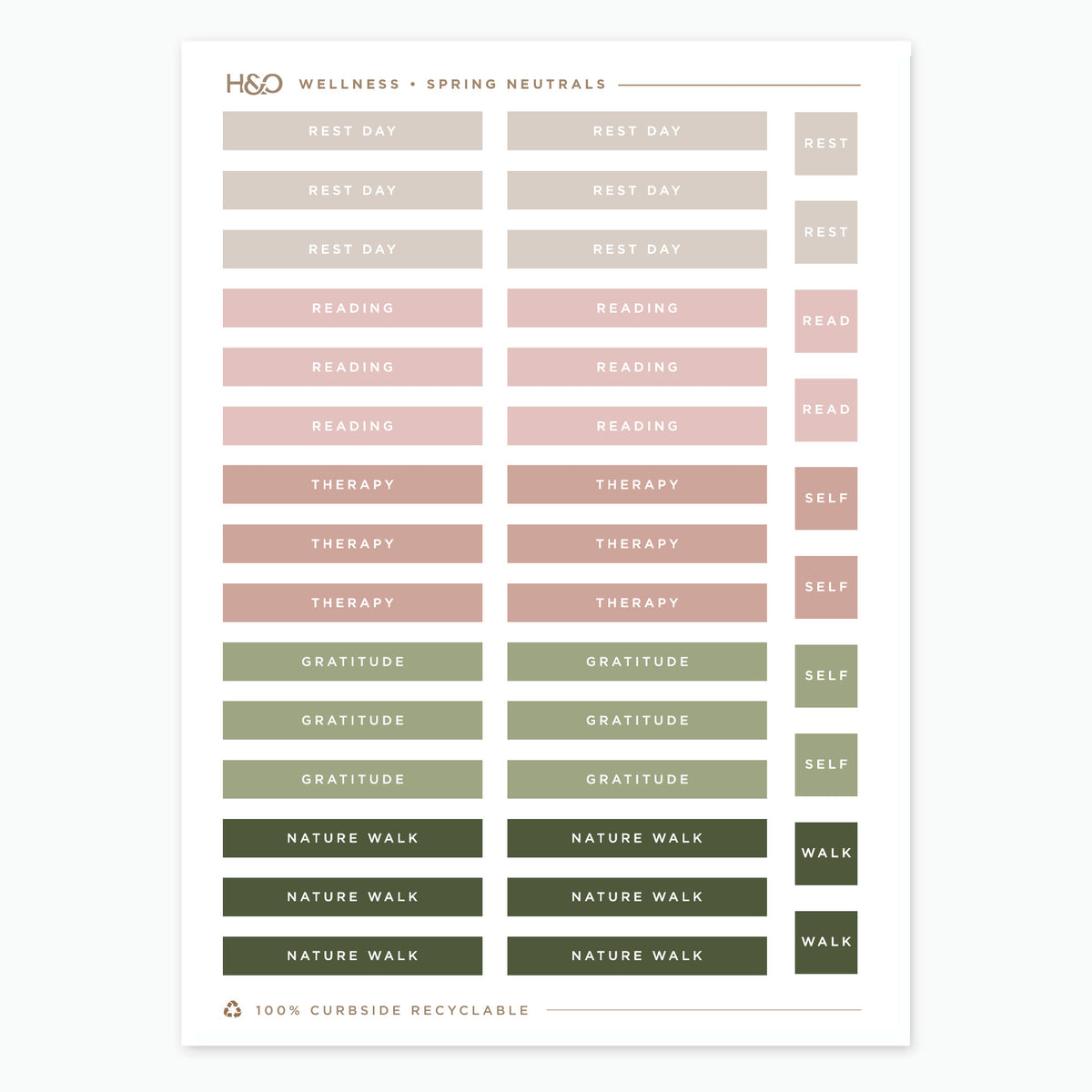 Wellness Stickers | Hemlock & Oak