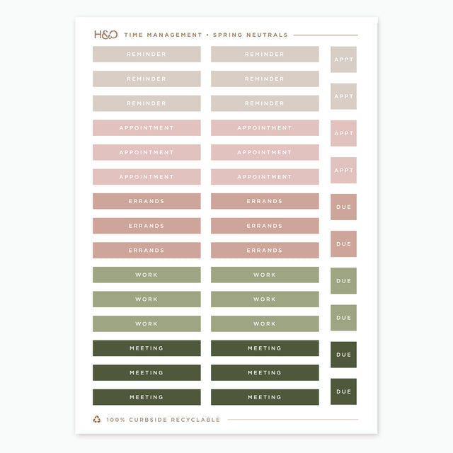 Time Management Stickers