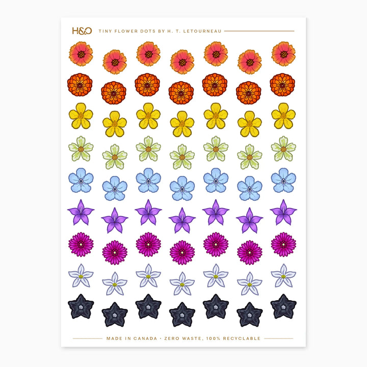 Tiny Flower Dots Stickers