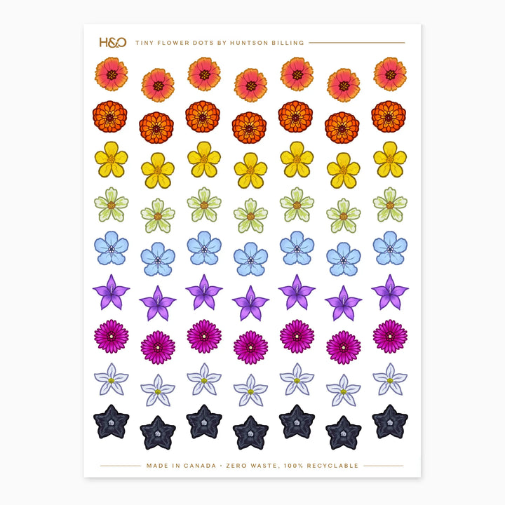 Tiny Flower Dots Stickers