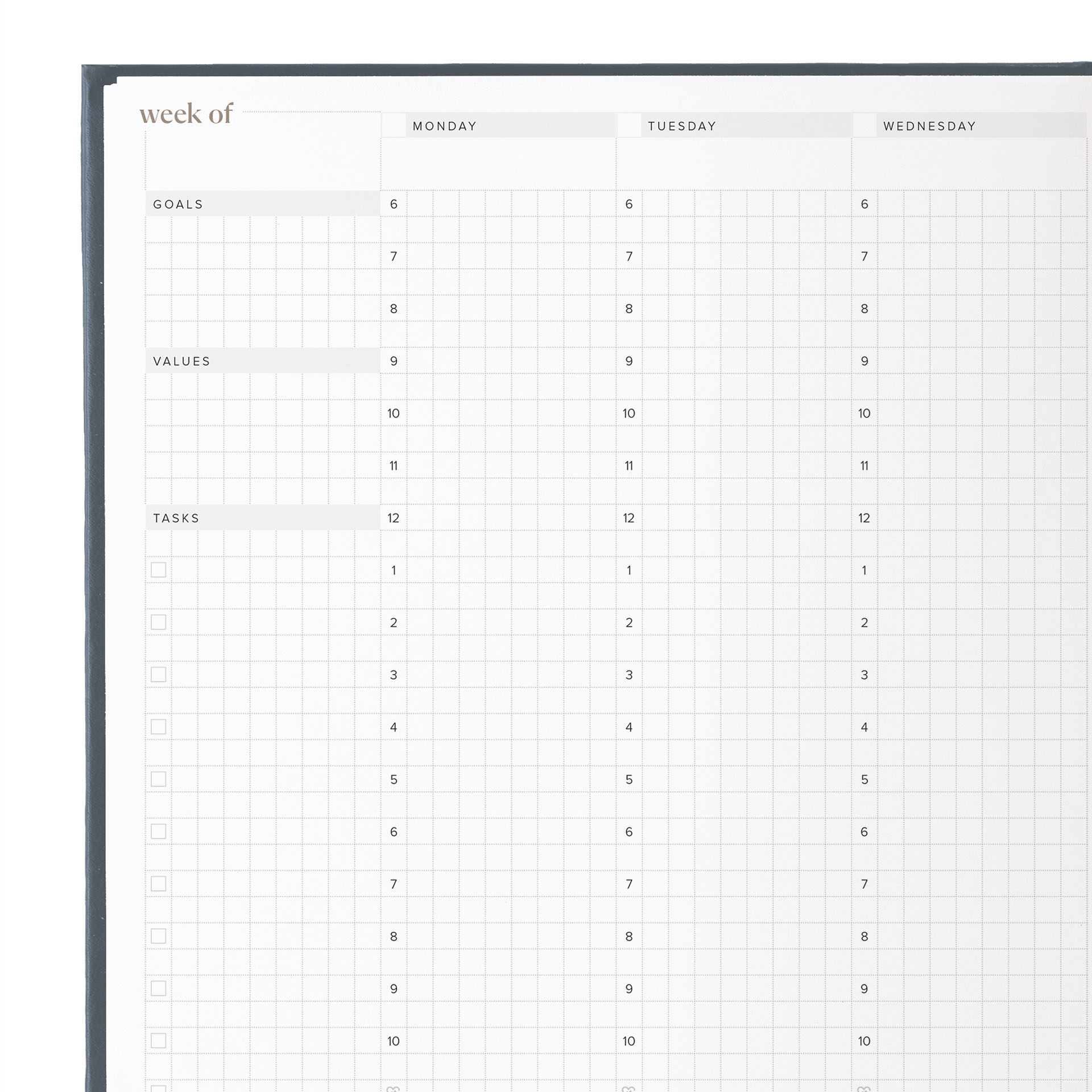 Undated Weekly Planner (Imperfect) #color_