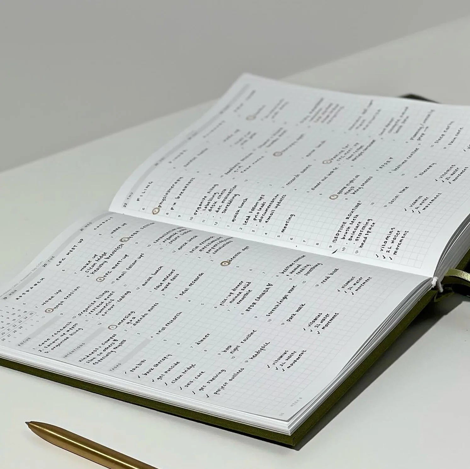 2026 Weekly Planner (Hardcover) - open weekly spread