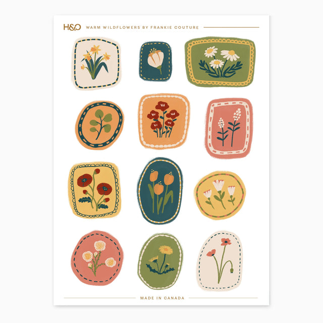 Warm Wildflowers Stickers