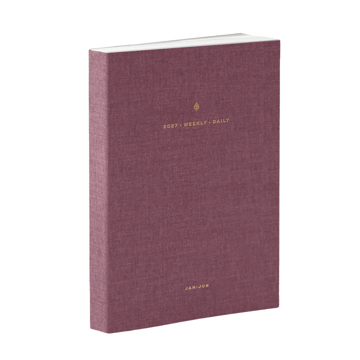 2027 Weekly & Daily Duo (Cloth Flex, A5, Archivist 120gsm, Minimalist) in Wild Rose #color_wild rose