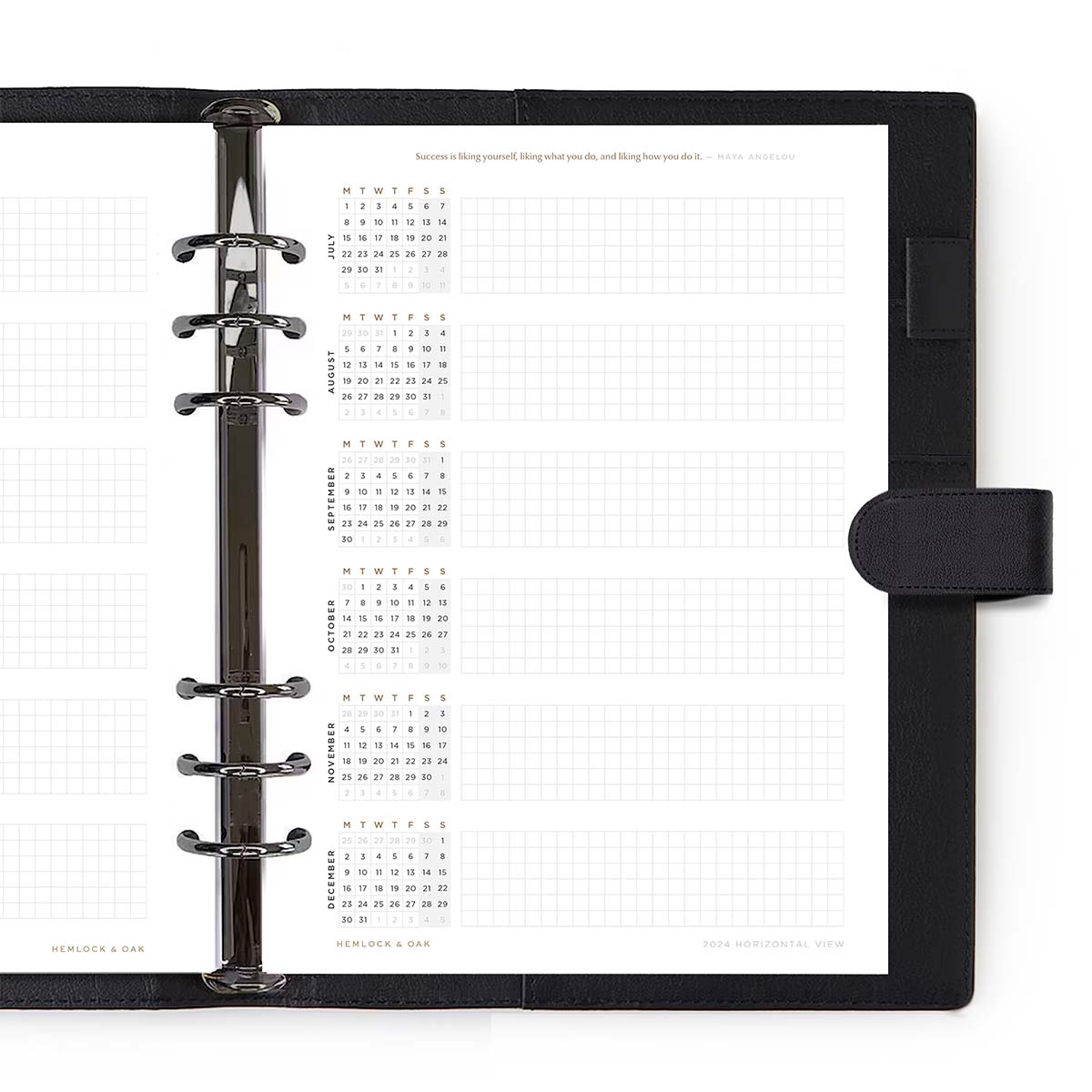 2024 Yearly Calendar Inserts - Hemlock & Oak