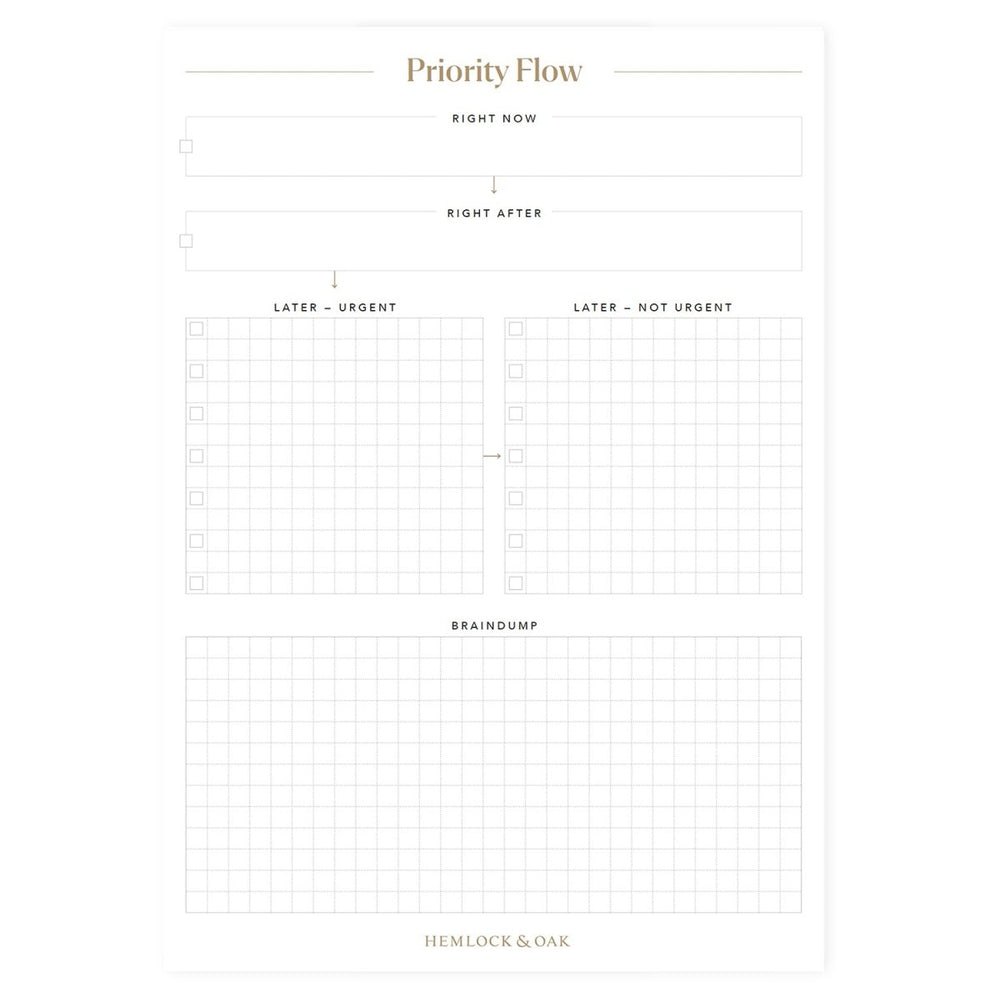 Priority Flow Notepad | Hemlock & Oak