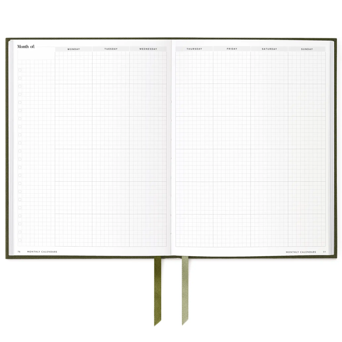 Undated Daily Planner - Hemlock & Oak #color_secret garden