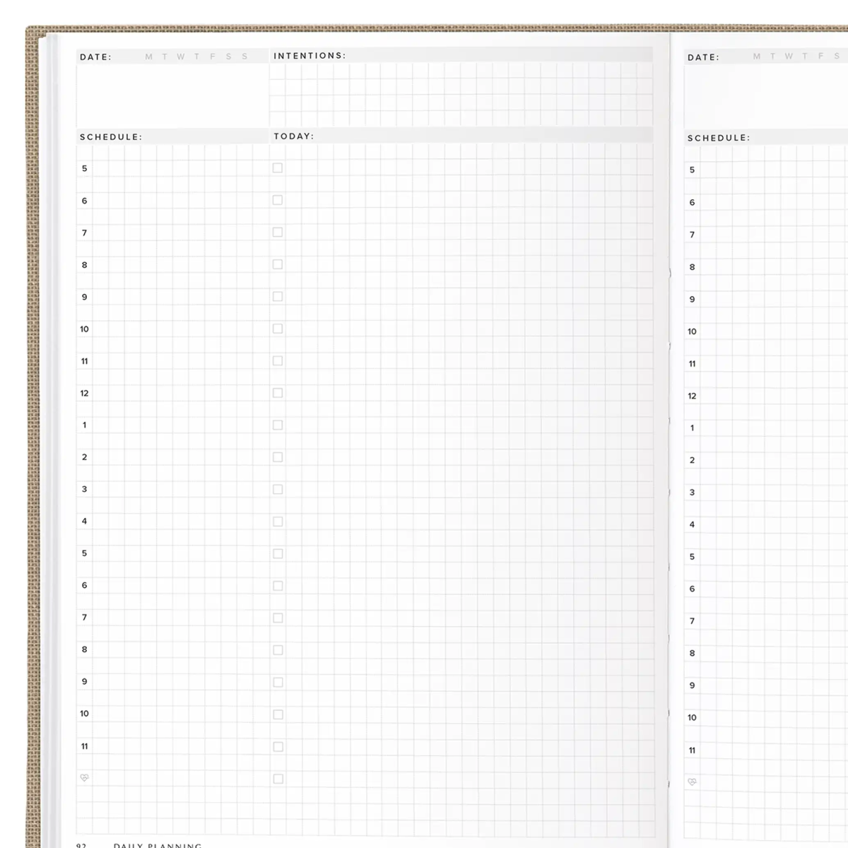 6-Month Undated Daily Planner Oak #color_Oak