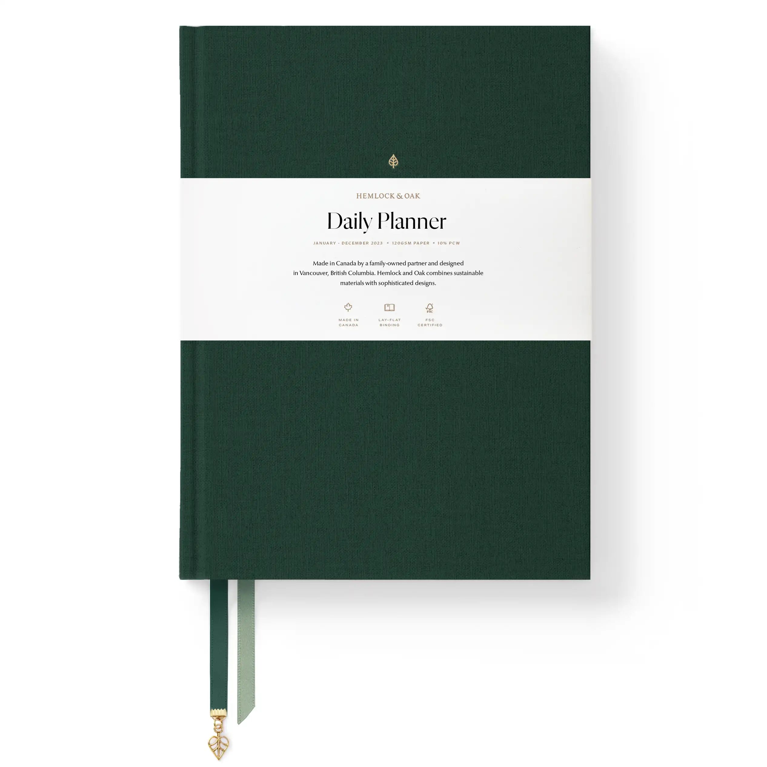6-Month Undated Daily Planner Deep Forest #color_Deep Forest