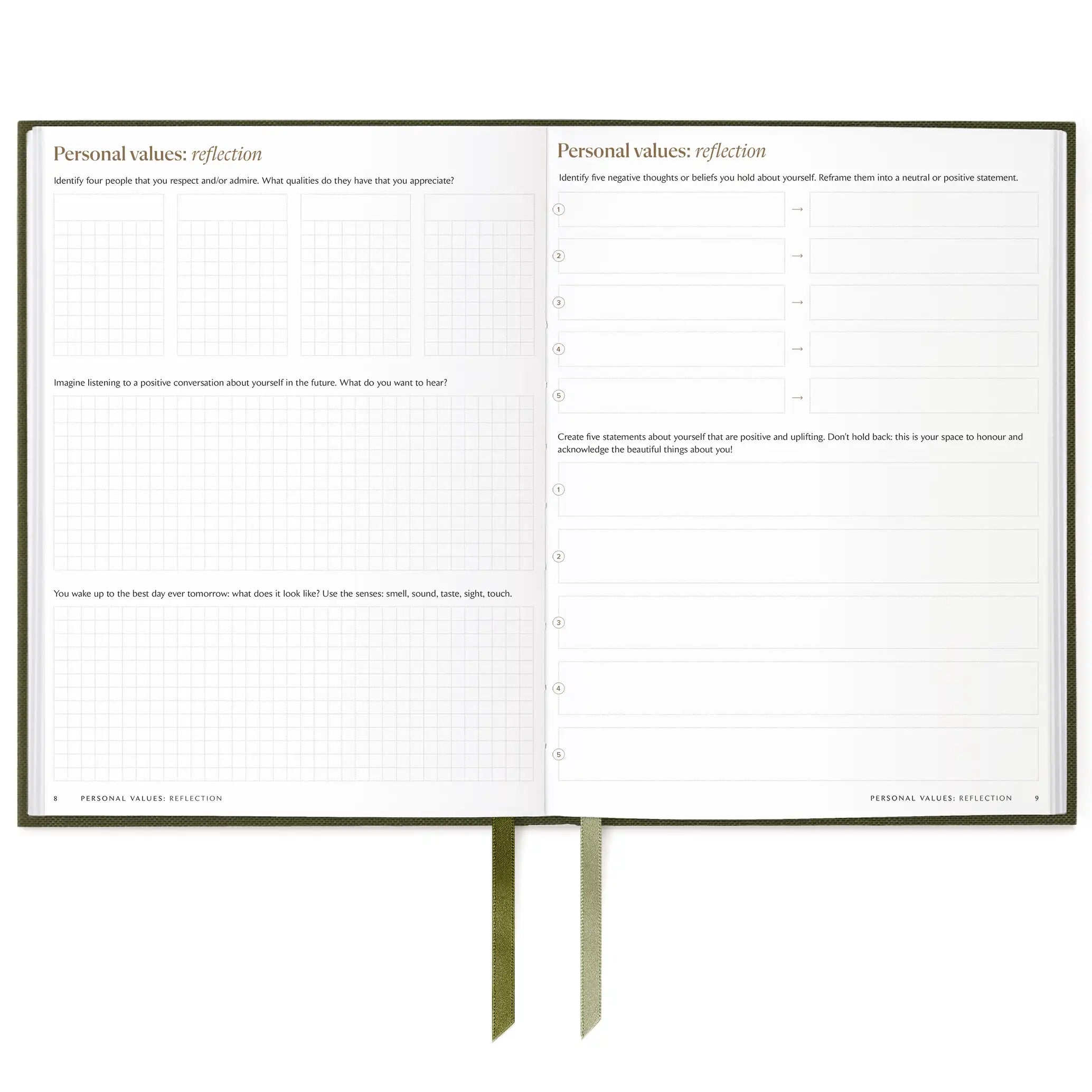 Undated Daily Planner - Hemlock & Oak #color_secret garden
