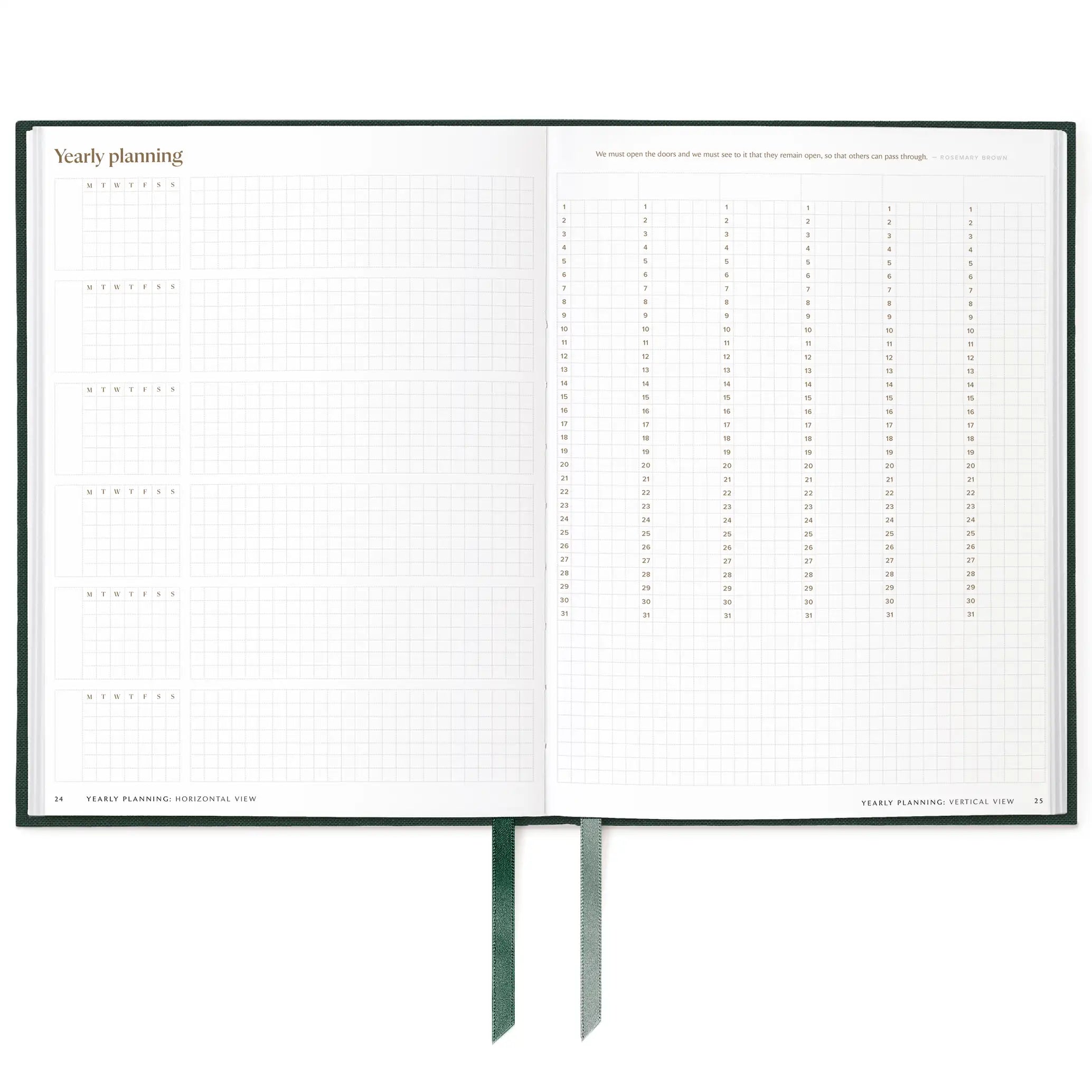 6-Month Undated Daily Planner #color_6-Month Undated Daily Planner Deep Forest #color_Deep Forest