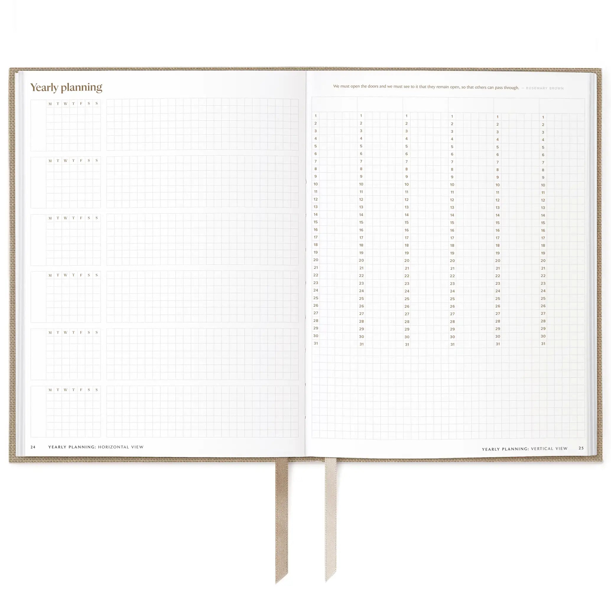 6-Month Undated Daily Planner Oak #color_Oak