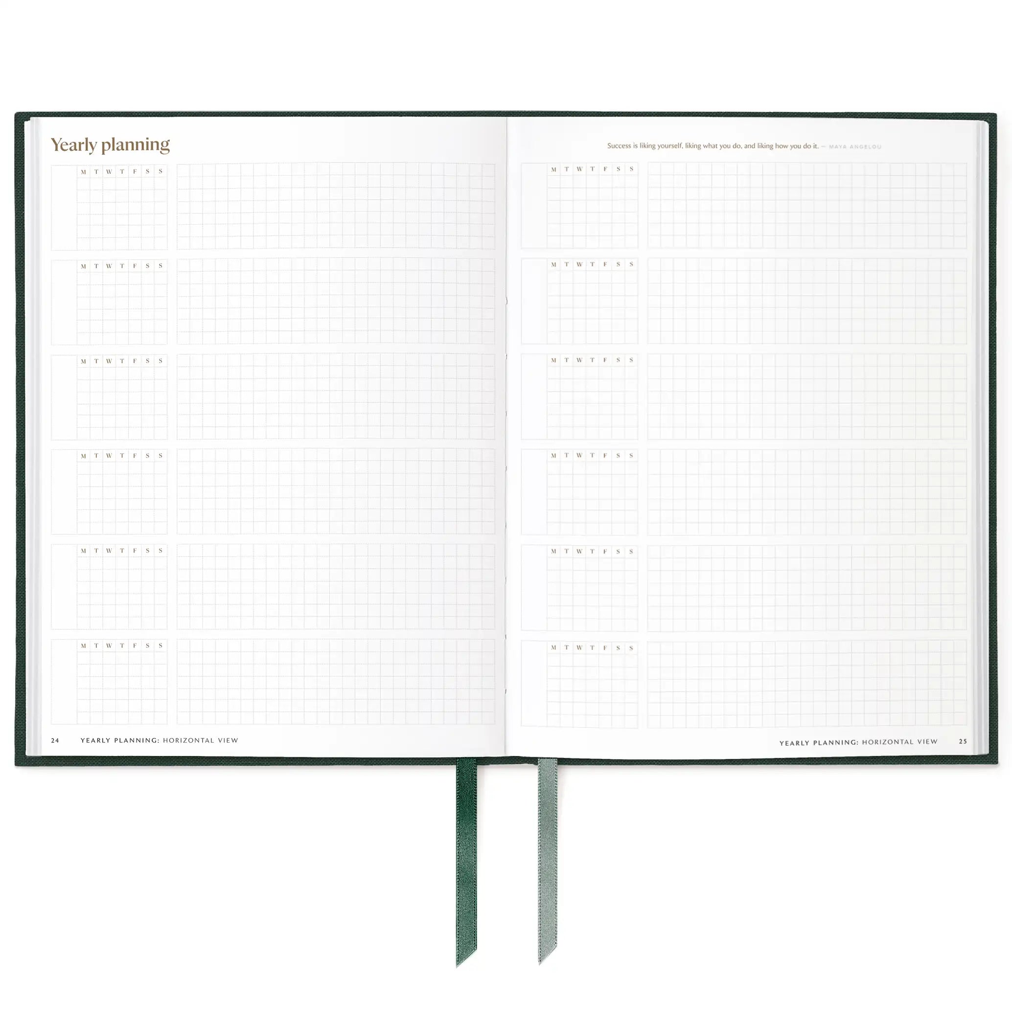 Undated Weekly Planner Deep Forest #color_Deep Forest