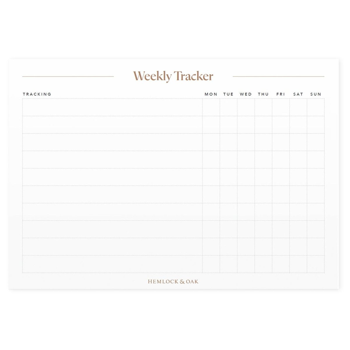 Weekly Habit Tracker - Hemlock & Oak