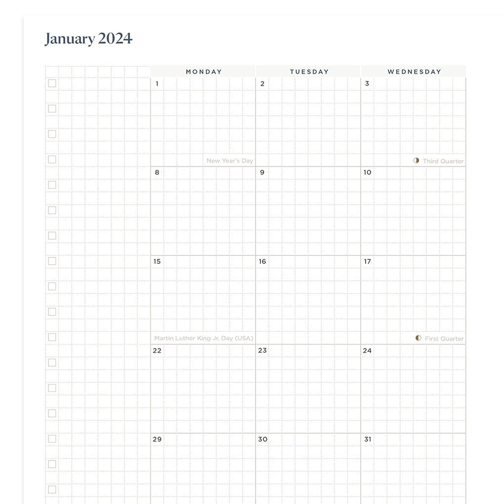 2024 Monthly Calendar Inserts - Hemlock & Oak