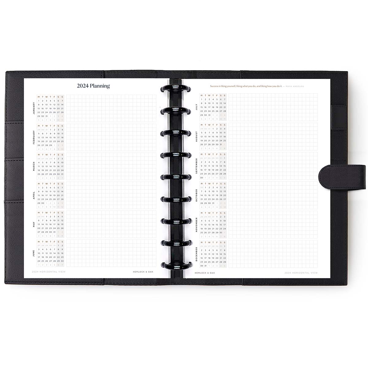 2024 Yearly Calendar Inserts - Hemlock & Oak