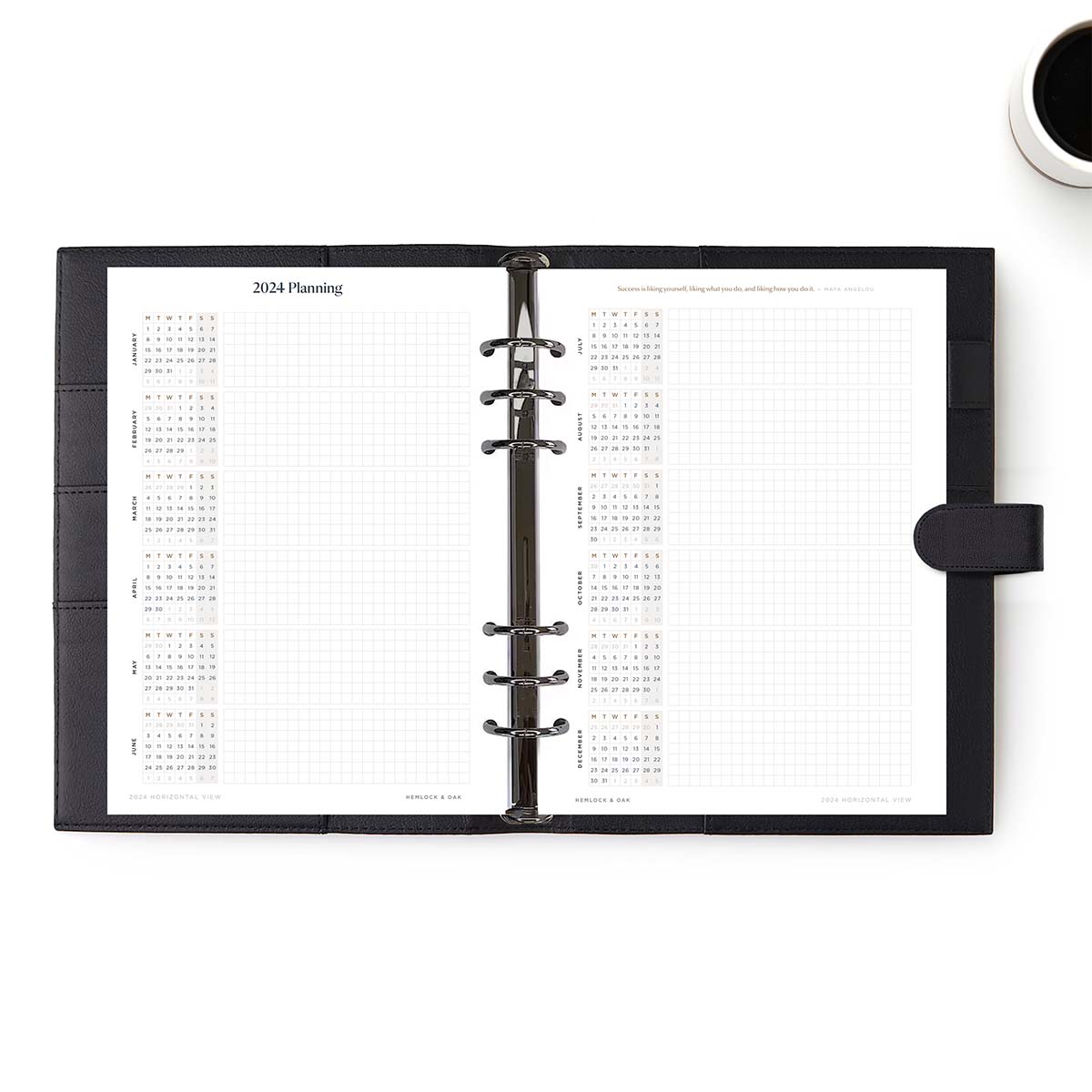 2024 Yearly Calendar Inserts - Hemlock & Oak